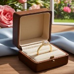 Diamantring med 0.46ct, gult gull 18 kt - 159140gg