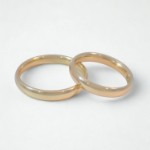 Gifteringer i gult gull 14kt, 3.5 mm. RUBIN modell 803 - 1435
