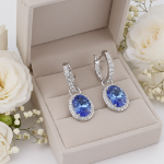 Swarovski øredobber Constella drop, Oval cut, hvitt - 5671817