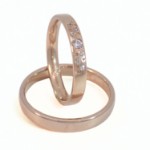 Gifteringer i nøttefarget gull 14 kt, 3 mm & 3.5 mm. GERSTNER - 31313