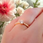 Bilde av Diamantring forlovelsesring Frøya 0,40 ct River (D)-Si1 - 3106040