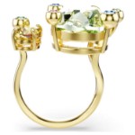 Swarovski Gema open ring Mixed cuts, Multicolored, Gold-tone plated - 5708028