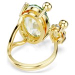 Swarovski Gema open ring Mixed cuts, Multicolored, Gold-tone plated - 5708028
