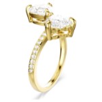 Swarovski Mesmera open ring Heart cut, Pavé, White, Gold-tone plated - 5733479