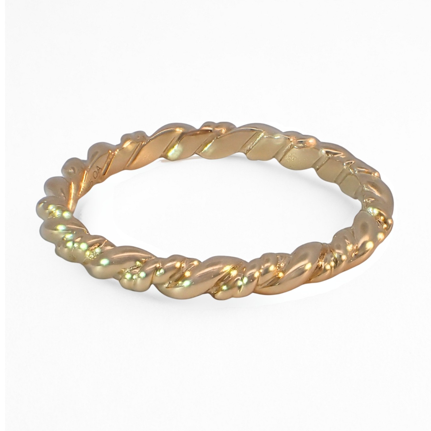 Gullring i 14 kt gult gull, tvinnet - coc501112