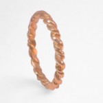 Gullring i 14 kt rosé gull, tvinnet - coc5011120