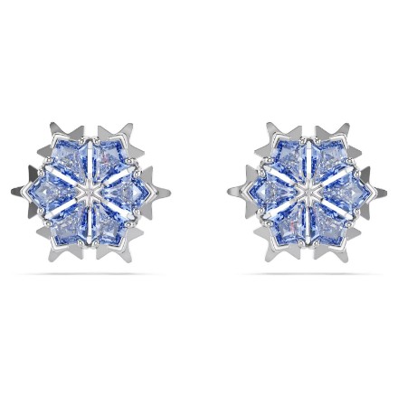 Swarovski Magic stud earrings Snowflake, Blue, Rhodium plated - 5734242 Swarovski Magic stud earrings Snowflake, Blue, Rhodium plated - 5734242