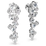 Swarovski Constella drop earrings Mixed cuts, White, Rhodium plated - 5732252