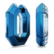 Swarovski øredobber Lucent hoop earrings Octagon shape, Small, Blue - 5696038