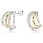Swarovski øredobber Hyperbola hoop earrings Mixed cuts, Mini, White, Mixed metal finish - 5689718