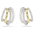 Swarovski øredobber Hyperbola hoop earrings Mixed cuts, Mini, White, Mixed metal finish - 5689718