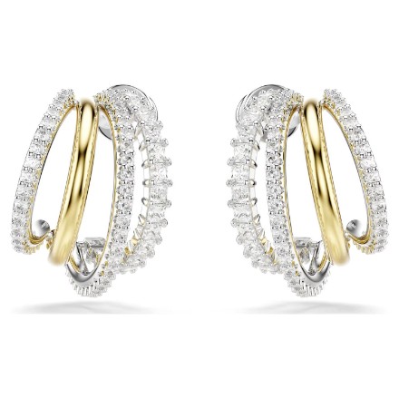 Swarovski øredobber Hyperbola hoop earrings Mixed cuts, Mini, White, Mixed metal finish - 5689718 Swarovski øredobber Hyperbola hoop earrings Mixed cuts, Mini, White, Mixed metal finish - 5689718