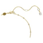 Swarovski collier Imber Y necklace Round cut, White, Gold-tone plated - 5684510