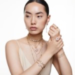 Swarovski collier Imber Y necklace Round cut, White, Gold-tone plated - 5684510