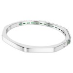 Swarovski armbånd Matrix bangle Baguette cut, Octagon shape, Green, Rhodium plated - 5705785