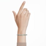 Swarovski armbånd Matrix bangle Baguette cut, Octagon shape, Green, Rhodium plated - 5705785