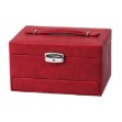 Smykkeskrin,  220x160x125 mm rød/krem - 3463798