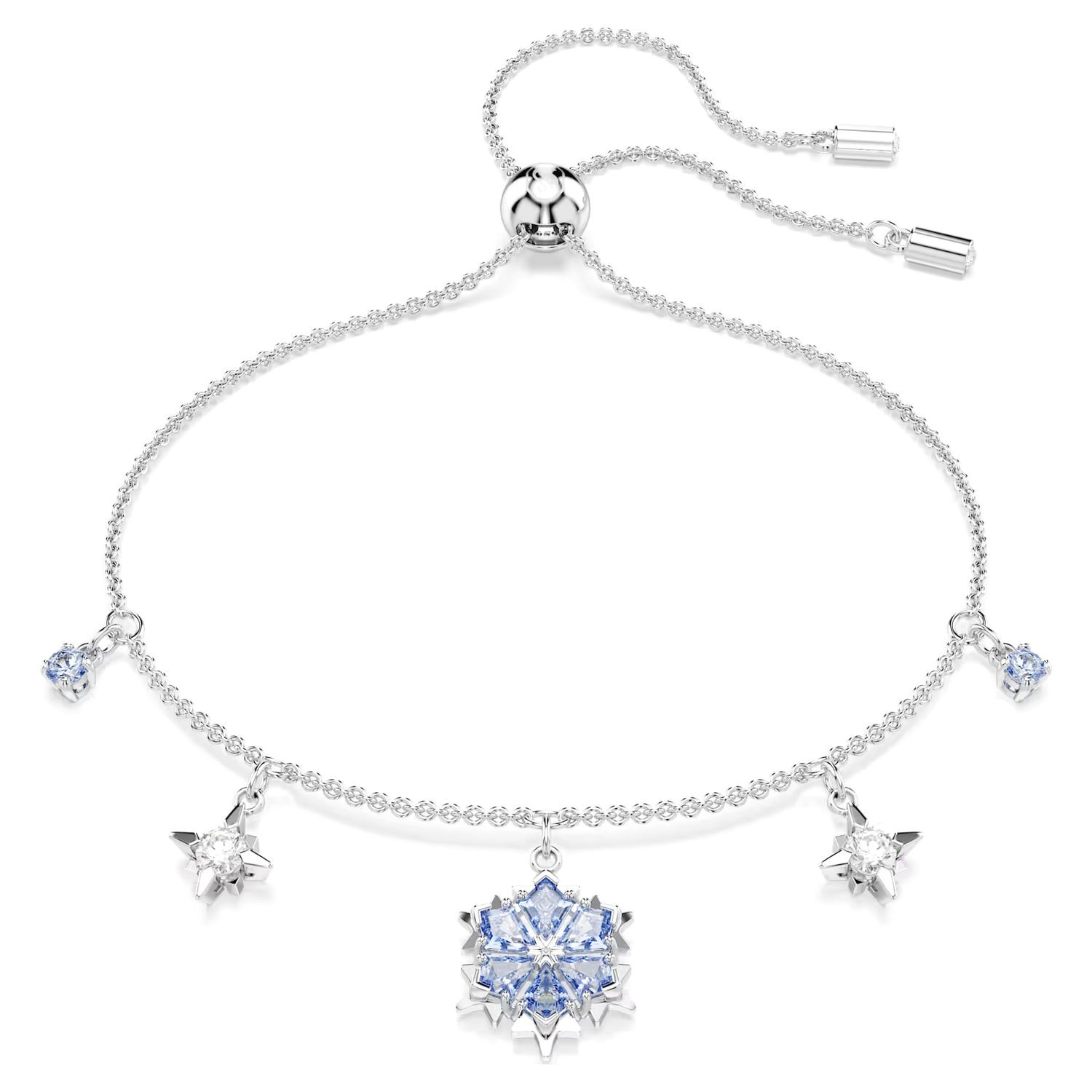 Swarovski armbånd Magic bracelet Snowflake, Blue, Rhodium plated - 5734244