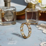 Gullring i 14 kt gull med mønster-coc5030170050