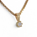 Diamantsmykke Sitara i gult gull med 0,05 ct W-Si-3221050