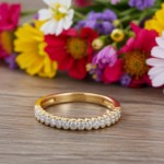 Diamantring i 14kt gult gull med 0,25 ct W-Si - 57591