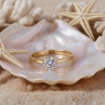 Diamantring forlovelsesring 0,40 ct i 14kt gull. Diona -18001040