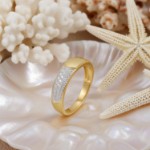 Gullring med zirkonia -BUR593818