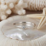 Diamantring forlovelsesring i hvitt gull 0,05 ct TW-Si - COC5000441hv