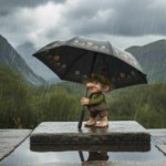 Bunadsparaply sort, Graffer - 07010005320