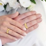 Gifteringer i gult gull 14 kt, 6 mm. GERSTNER - 20213