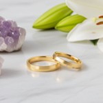 Gifteringer i gult gull 14 kt, 3.5 mm. GERSTNER - 200830