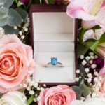 Forlovelesring med Emerald cut blå Lab Grown diamant 0,79ct VVS2. Leticia - LG725510239