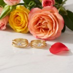 Diamantøredobber i 14kt gull med diamanter 0,06ct W-Si - Bur738266