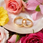 Gifteringer i gult gull 14 kt, 5 mm. GERSTNER - 28070