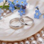 Giftering i hvitt gull 14kt, 3,5 mm/1,3 mm. RUBIN - 1935