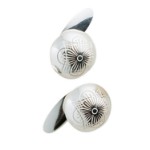 Mansjettknappar, oksidert. Meldal