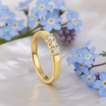 Iselin alliansering i 585 gult gull med diamanter - 85030700