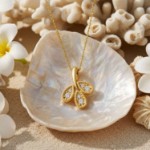 Diamantsmykke i gull 14kt med 0,090ct H/SI - BUR234350