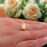 Gullring i 14 kt gult gull - Bur501490