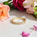 Diamantring i 14kt gult gull med 0,11 ct W-Si - Bur538189