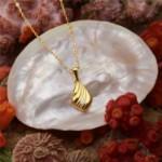 Diamantsmykke i gull med 0,005 ct-BUR25016514