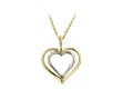 Gullhjerte i 14kt gull med 0,02ct W-P - Bur310314