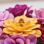 Gullring i 14kt med citrin - Bur620400gc