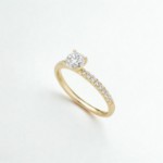 Forlovelsesring i gult gull med Lab Grown diamant 0,69ct TW-VS - Bur5Z00060