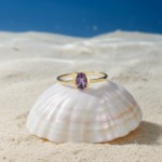 Gullring 14 kt med ametyst - bur585706a