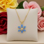 Smykke i forgylt sølv Blåveis. LIV - 860412