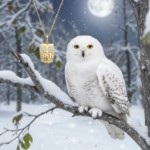 Smykke ugle i forgylt sølv med zirkonia - 3035542