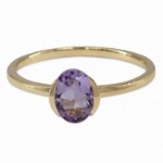 Gullring 14 kt med ametyst - bur585706a
