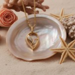 Diamantsmykke i gull med diamanter 0,038 ct W-Si - 234373