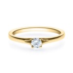 Diamantring forlovelsesring 0,20 ct i 14kt gull. Eufrosyne - 18020020